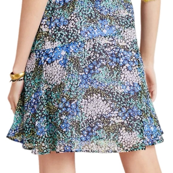 Anthropologie Maeve Cottage Floral Abstract Chiffon Skirt Women’s Sz L NWT $99 - Picture 3 of 14